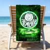 Grün-Weißes Strandtuch mit Passionsmuster, Superweiche Mikrofaser, Perfektes Geschenk zum Geburtstag, für Pool, Strand, Reisen, für Familie und Freunde
