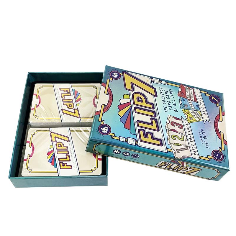 FLIP Flip 7 Carte Gioco da Tavolo Inglese Gioco d'Azzardo Cane Felice Fortuna Rompighiaccio Multigiocatore Intrattenimento Ricreativo Gioco da Tavolo