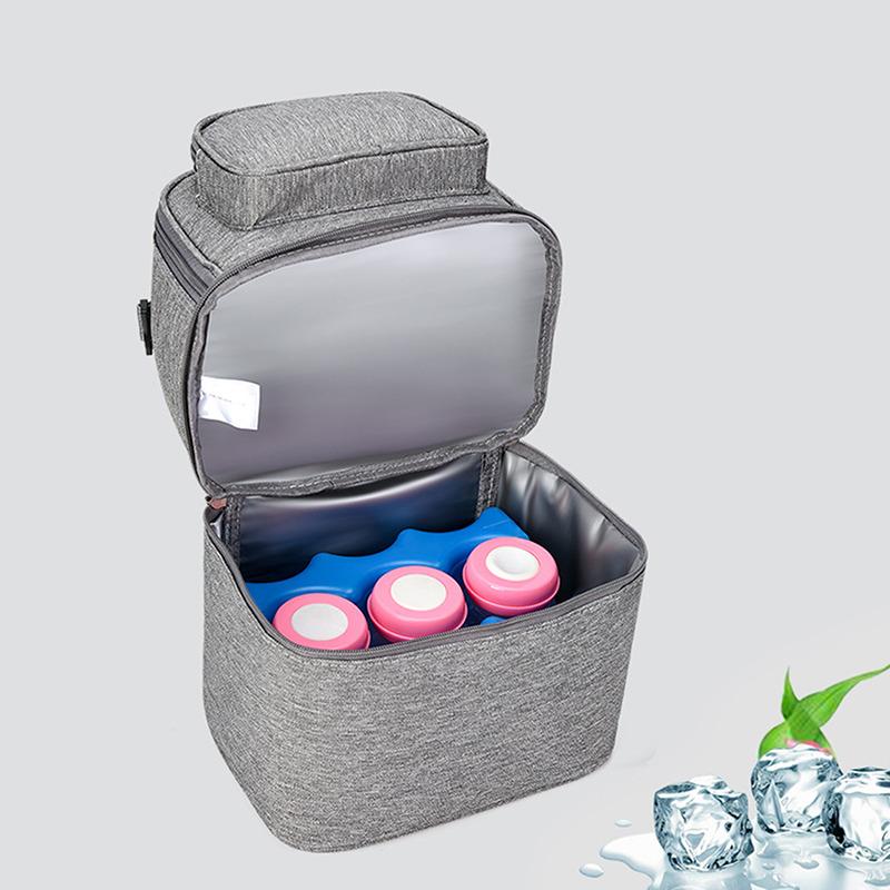 Muttertasche Milchaufbewahrung Milchpumpe Mutterschaftskühltasche Doppelschichtige Isolierung Frischhaltung Babykost Rucksack Babyflasche