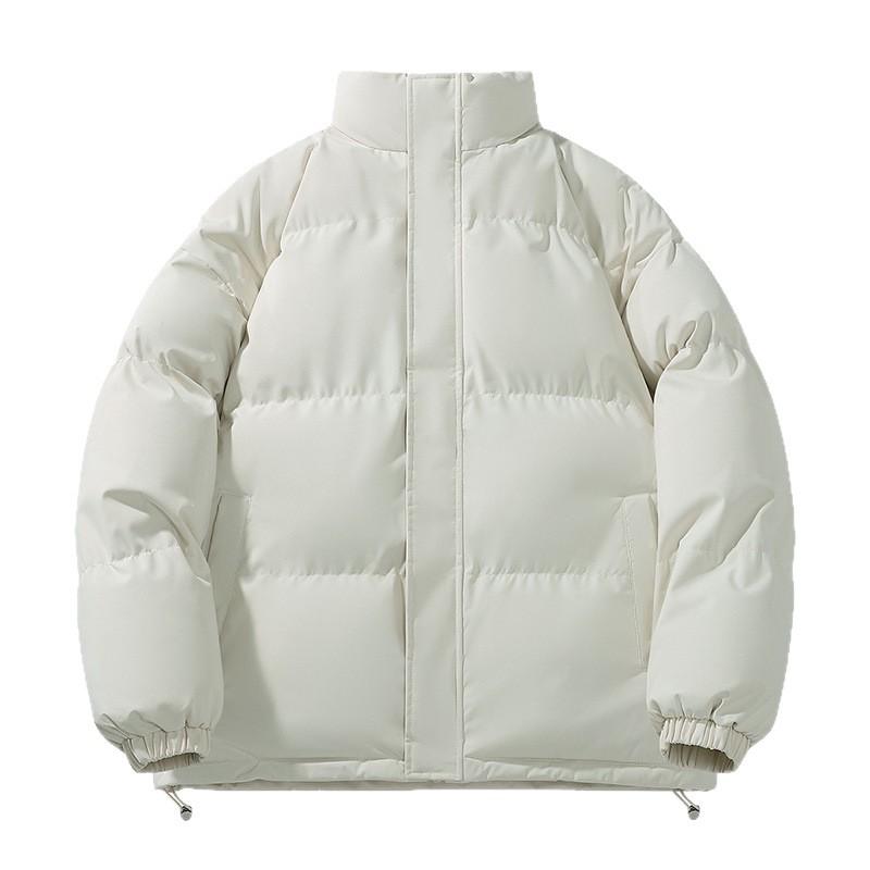 Mens Winter Thick Cotton Puffer Jacket Stand Collar Loose Fit Warm Casual Outerwear Youth