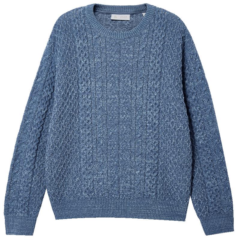 Мужской зимний вязаный свитер с узором JACK & JONES L