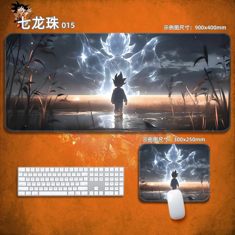 Anime Mauspads Drachenball Leder-Mauspad Nachhaltig Kleiner Junge Handgelenkstütze Tastaturunterlage Tischmatte Son Goku Animation Dekorative Tischdecke