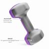 Dumbbells Set with Storage Rack, 2 X 1kg, 2 X 2kg, 2 X 3kg, Pink