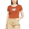Levis Printed Logo Slim Fit Comfortable Ribbed Round Neck Short Sleeve T-Shirt Women T-Shirts Brown A3523-0131