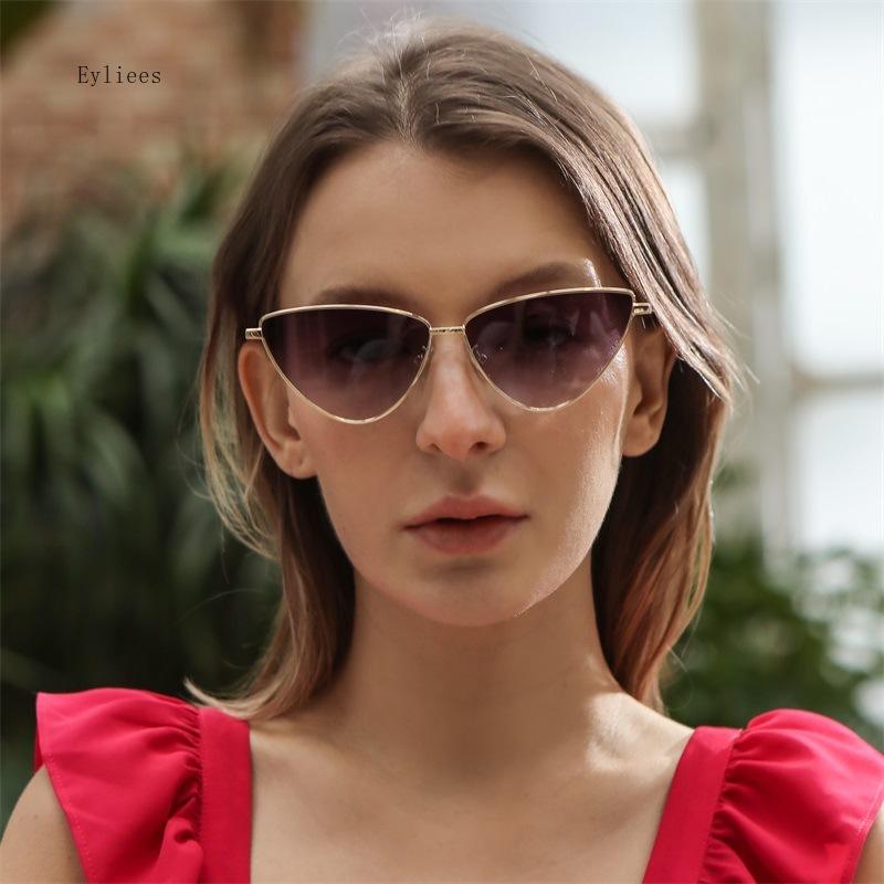 Retro Small Frame Cat Eye Sunglasses Female Vintage  Designer Eyeglasses For Women Shades Eyewear Oculos De Sol