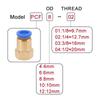 5Pcs 4/6/8/10/12mm PCF Pneumatic Quick Connector Water Air Fitting BSP Female Thread Brass Quick Joint Hose Tube Pipe Fuel System Fittings7