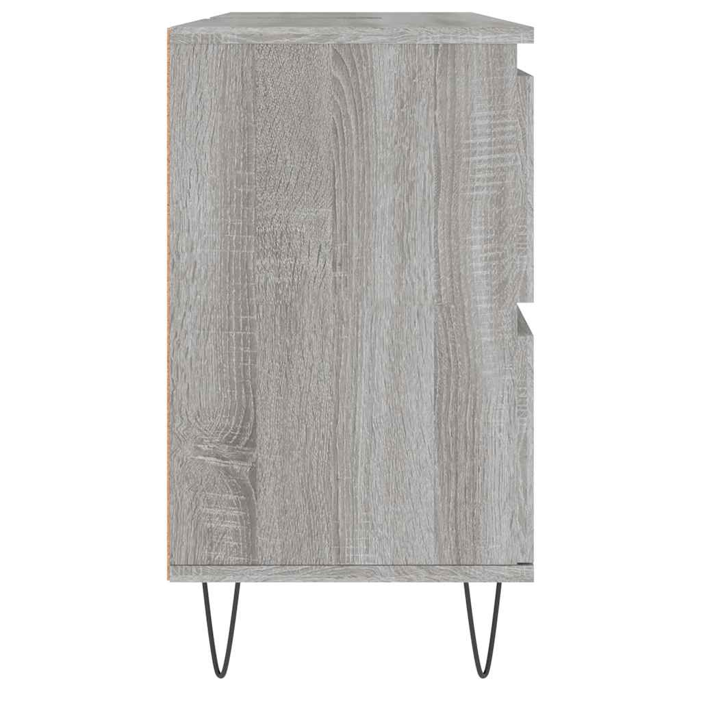 vidaXL Badschrank Grau Sonoma 80x33x60 cm Holzwerkstoff