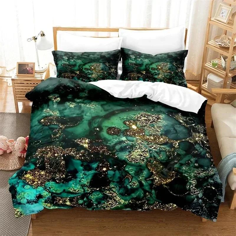 

Top Modern Marble Duvet Cover King Queen Size Geometric Pattern Comforter Cover Microfiber Abstract Bedding Set 70x133cm 2pcs