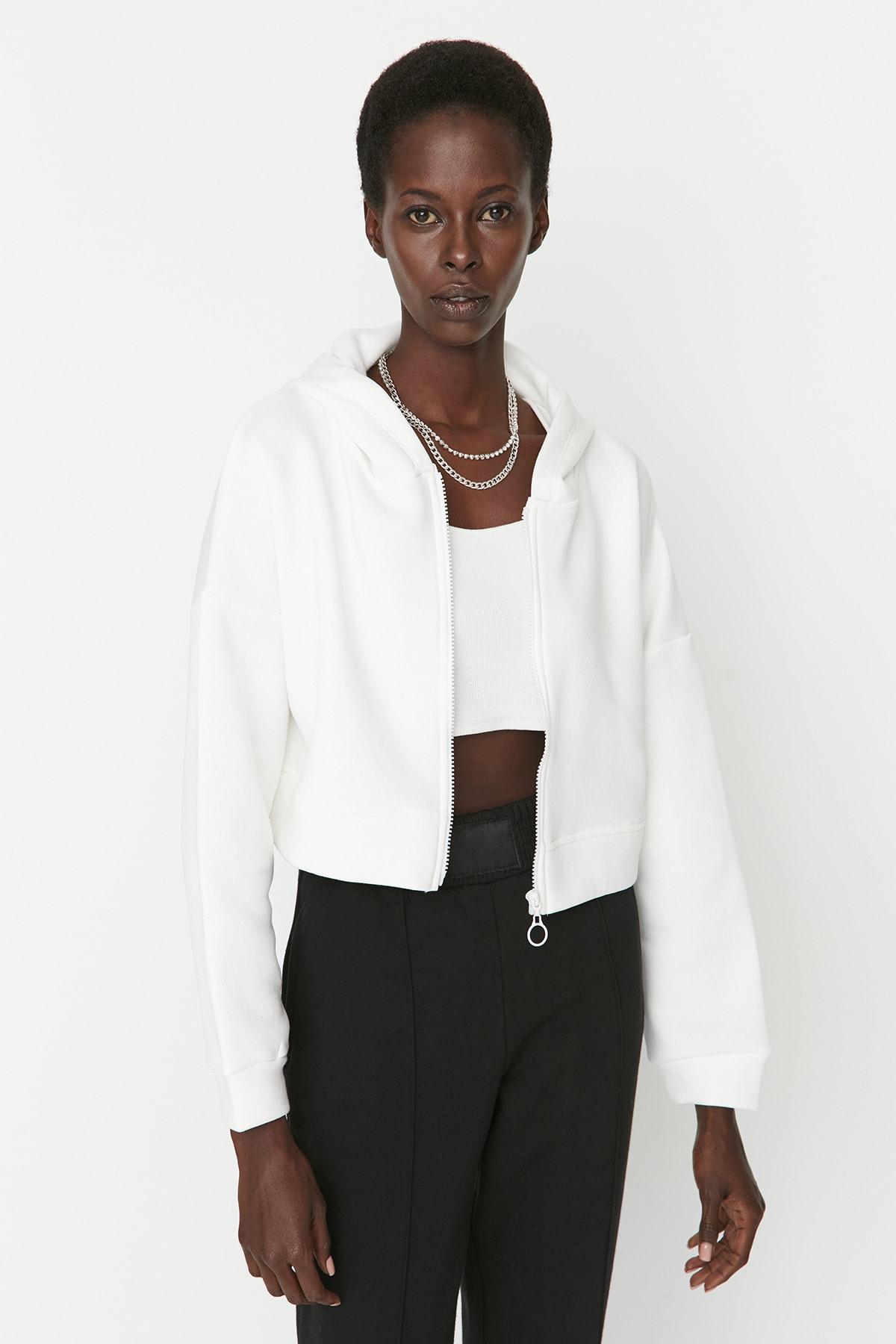 

Черный укороченный вязаный свитшот с капюшоном TWOAW20SW0660..