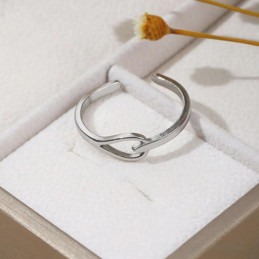 European & American Style Titanium Steel Open Ring - Fashionable, Versatile Jewelry for Women