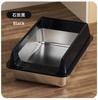 Stainless Steel Cat Litter Box Enclosed Side-Entry Scratchproof For Small/Medium Cats, Perfect For Home Apt And Cat Lovers Gift
