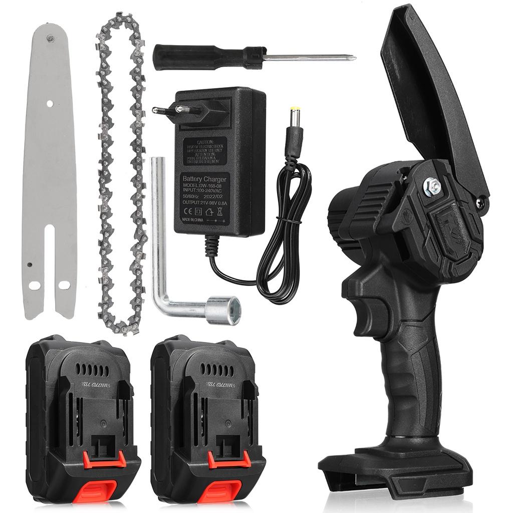 

21 В 1200 Вт 6 дюймов мини-электрическая пила бензопила садовая лесозаготовительная пила деревообрабатывающие инструменты фрезы для дерева для Makiita 18 В батарея 2*Batteries