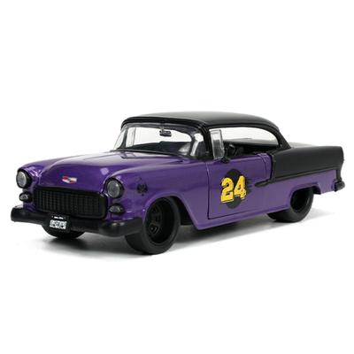 JADATOYS BTM scala diecast 1955 Chevy Bel Air Viola 32699 124 #24 [Usato]
