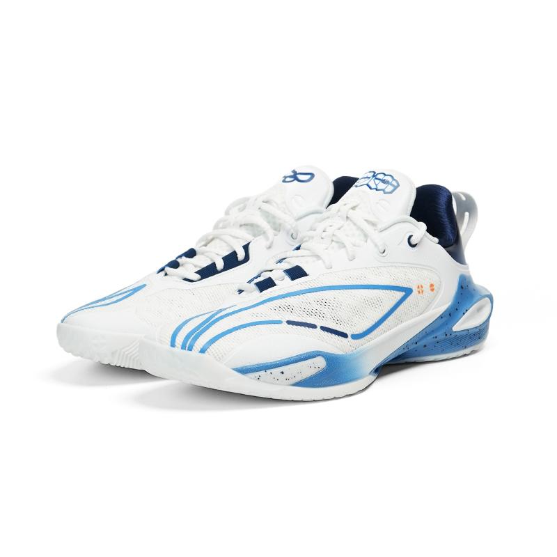 Li Ning Flash Attack 11 CBA Sichuan Team PE Edition Men Basketball Shoes White Blue ABAU053-32