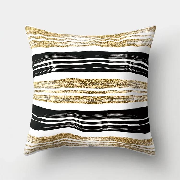 Black White Striped Cushion Cover Decorative Pillows Fashion Seat Cushions Home Decor Geometric Throw Pillow Sofa Pillowcase