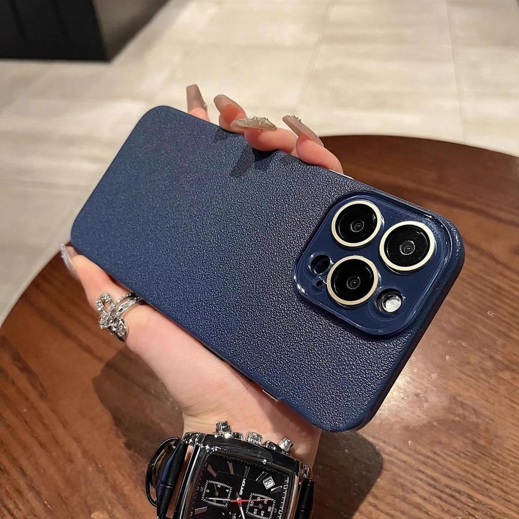 Leather Lychee Pattern Suitable for Apple 15 Promax Mobile Phone Case New IPhone 14 Matte All Inclusive 15 Protective Case