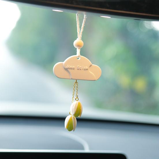 Deodorante per Auto a Forma di Nuvola Diffusore di Aroma Affascinante con Ciondolo a Forma di Bocciolo di Fiore Fragranza a Lunga Durata Profumo Fresco Accessorio per Auto