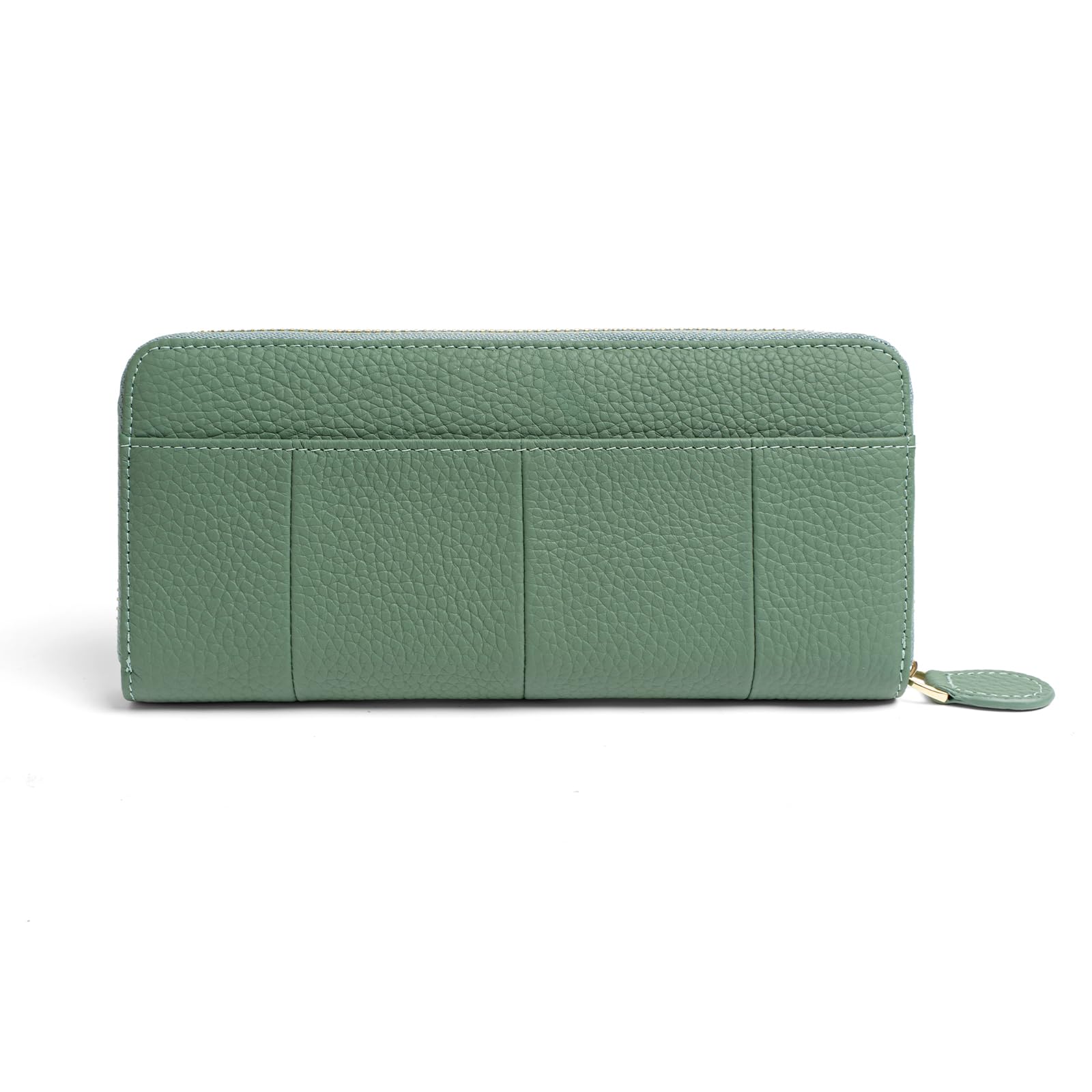 

[imeetu] Women s Large Capacity Bellows Long Wallet, Genuine Leather, Coin-Through Closure, Multi-functional, Holds 18 Cards, Automatic Coin and