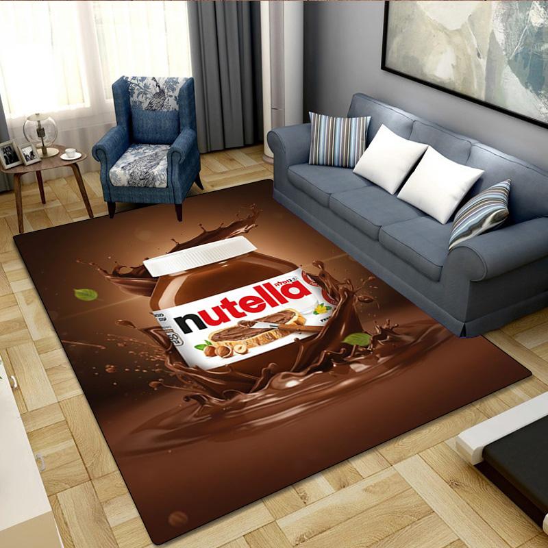 Nutella Schoko-Haselnuss-Aufstrich Glas Brotmesser Teppich für Zuhause Büroteppich Teppich für Zimmerbereich Bürostuhlpolster Feiertagsgeschenk