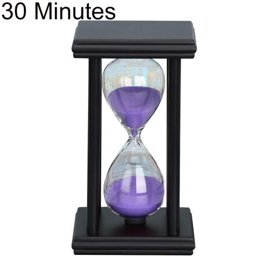 

5/15/30 минут деревянные песочные часы таймер песочные часы кухня школа домашний декор 30 Minutes чёрно-фиолетовый