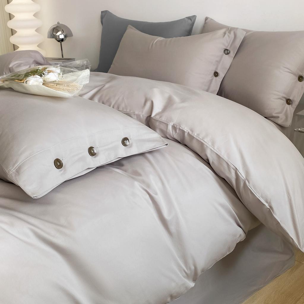 Luxury Egyptian Cotton Bedding Set Simple Nordic Duvet Cover Flat/Fitted Sheet With Pillowcase Bed Linen Queen Double King Size