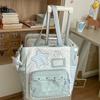 School bag cute and sweet pain bag for middle school students, high aesthetic value color-blocking Japanese niche design for girls' shoulder bag