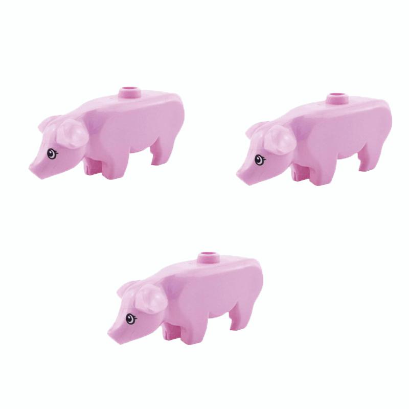 MOC Bricks Toys Model Farm Building blocks Cattle Horse Carriage Transport Vegetable Garden Flower Plant Friut Field Tree Animal