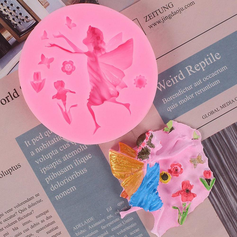 Angel Wings Girl Silicone Mold Fondant Cake Decoration Handmade Soap Chocolate Mold