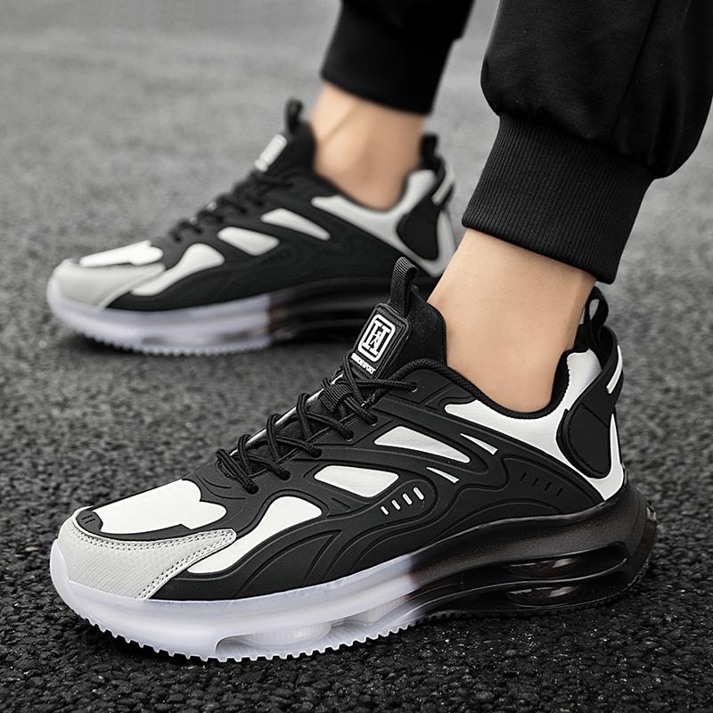 Mens Leather Sneakers Casual Walking Shoes Size 46 Male Running Outdoor Sports Lightweight Comfortable Athletic Training Jogging