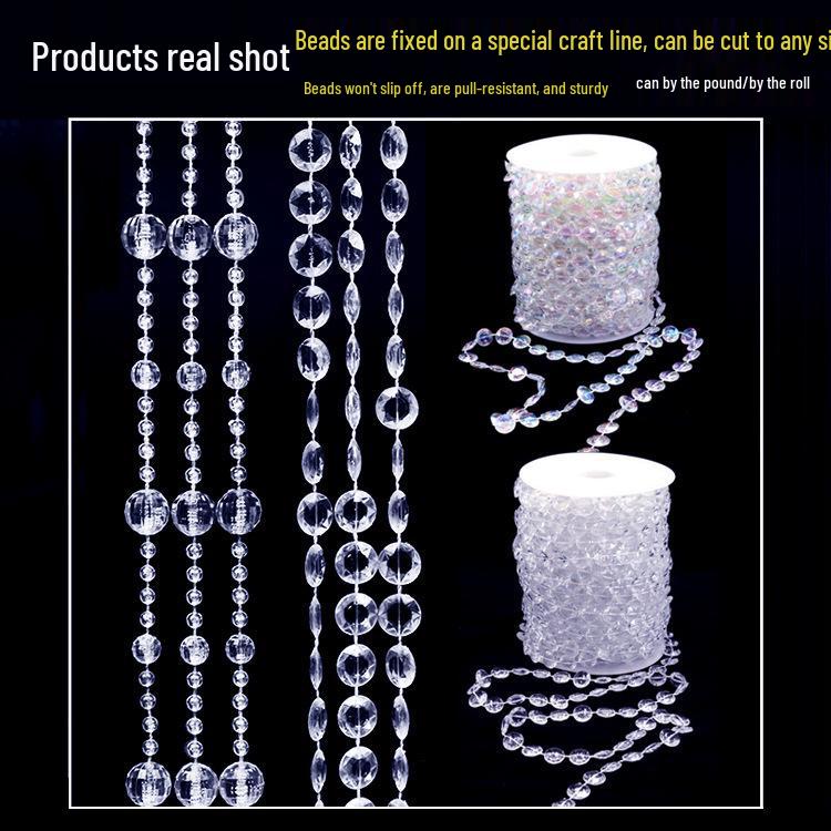 Acrylic Crystal Beaded Curtain for Wedding Ceiling Decoration