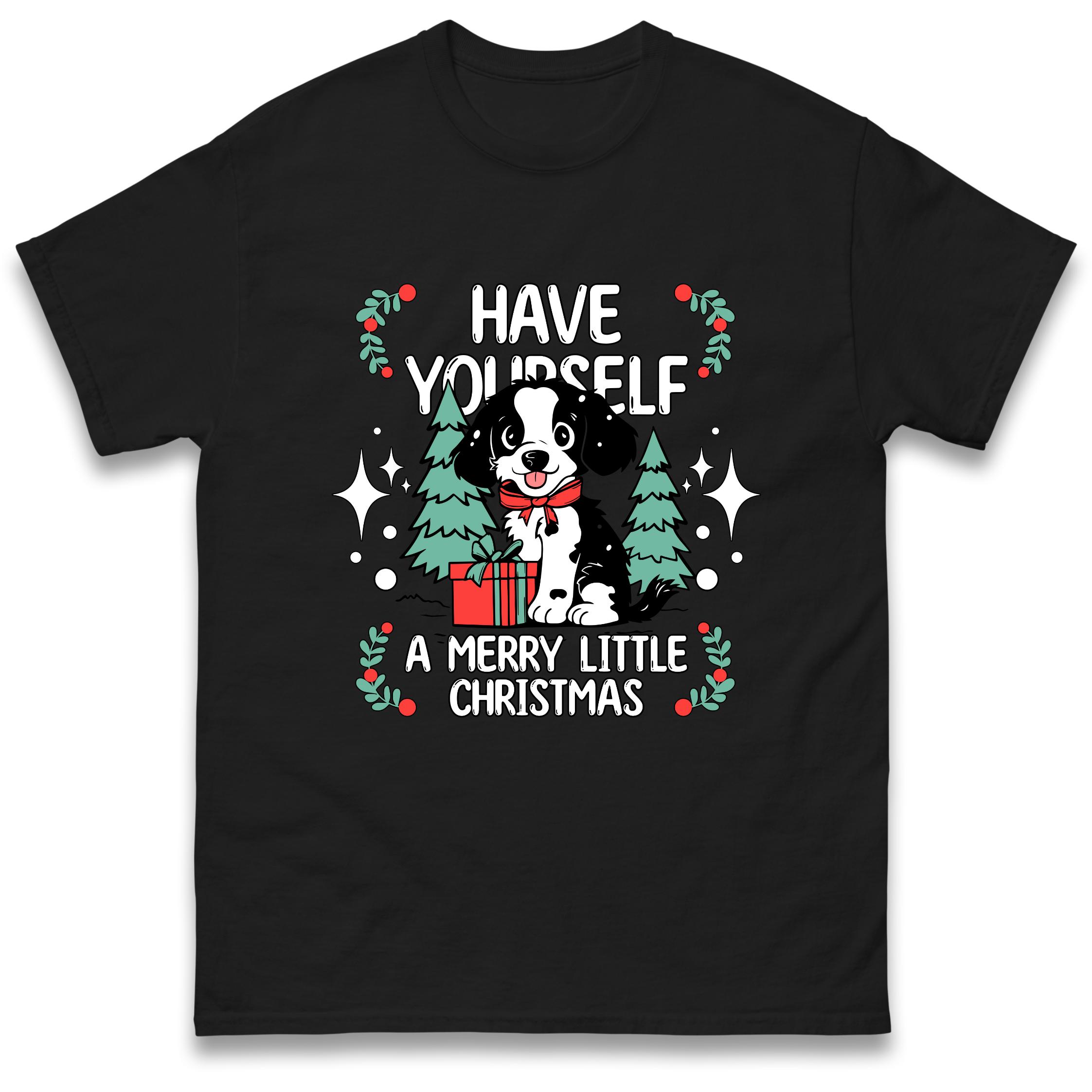 Merry Little Christmas T-Shirt Tshirt Mens Womens Tops Unisex Tees 100% Cotton S