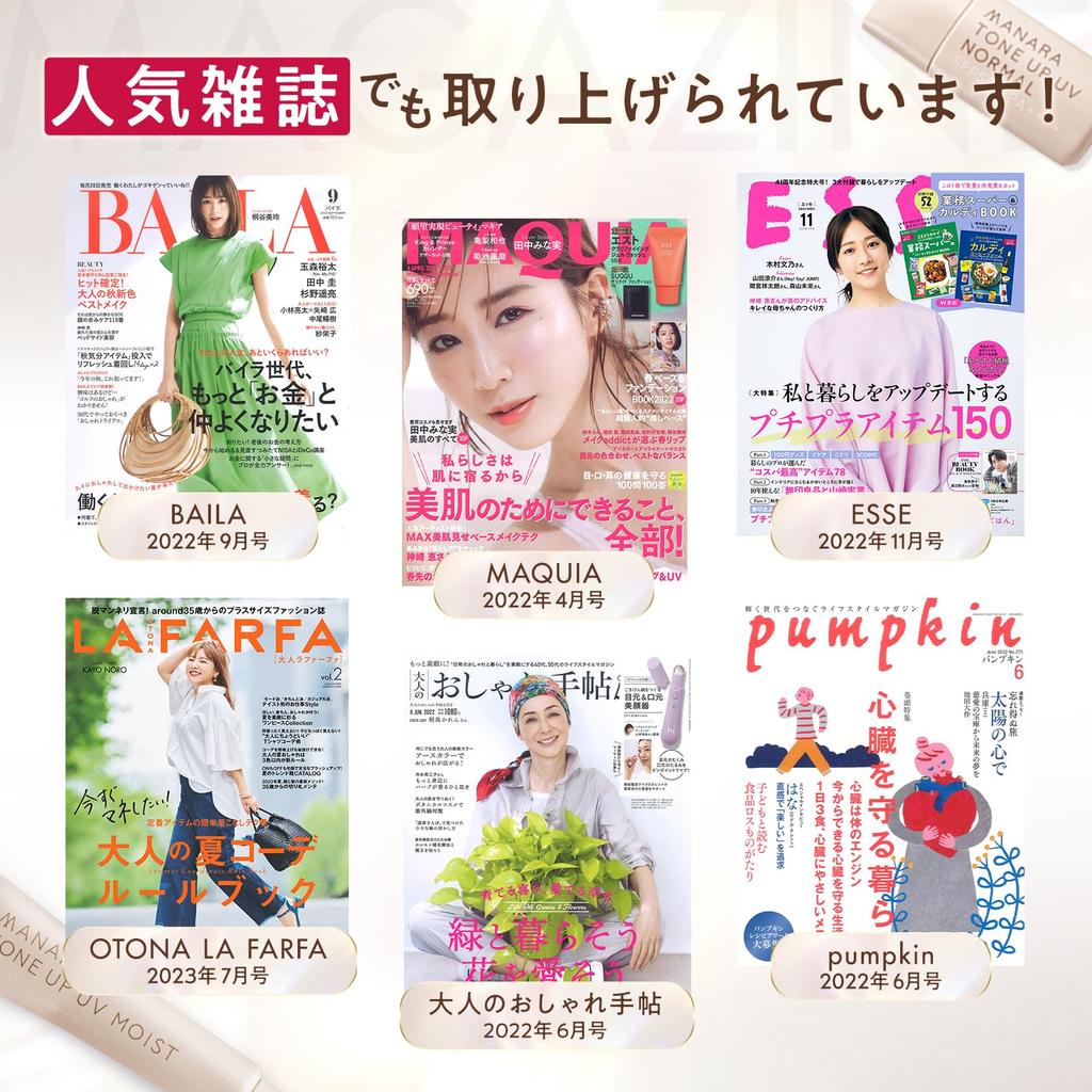 Manara Tone Up UV That Require Foundation and Stick To 30mL (Moist) SPF50+ PA++++ "Sunscreen Doesn't Doesn't Masks"