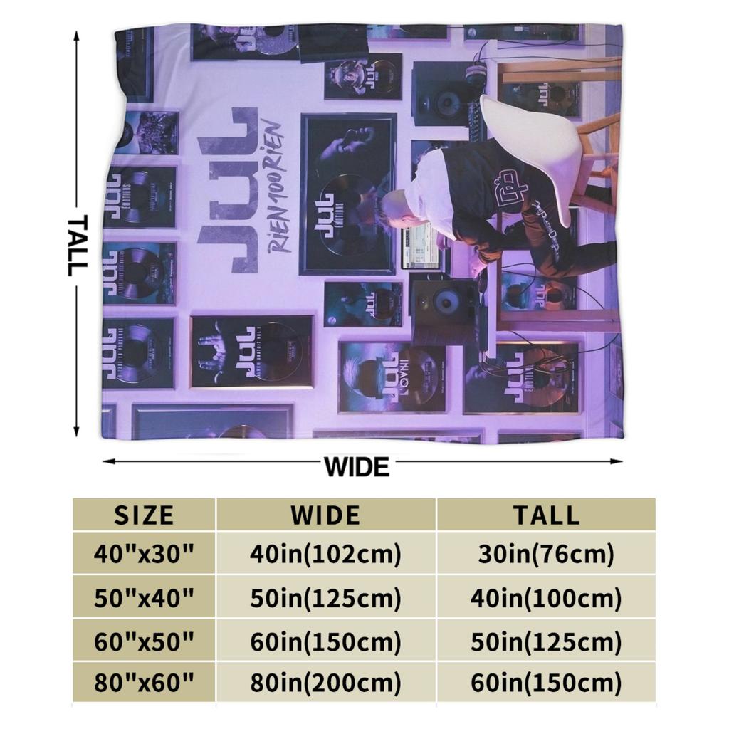 Soft Warm Blanket Travel Rapper Music JUL  Throw Blanket  Flannel Bedspread For Living Room Print Sofa Bed Cover