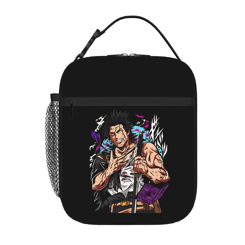 1 Piece Zipper Closure dark gothic mage Storage Bag Pocket Five Leaf Clover School Lunch Food Box Reusable For Lunch Food Bag