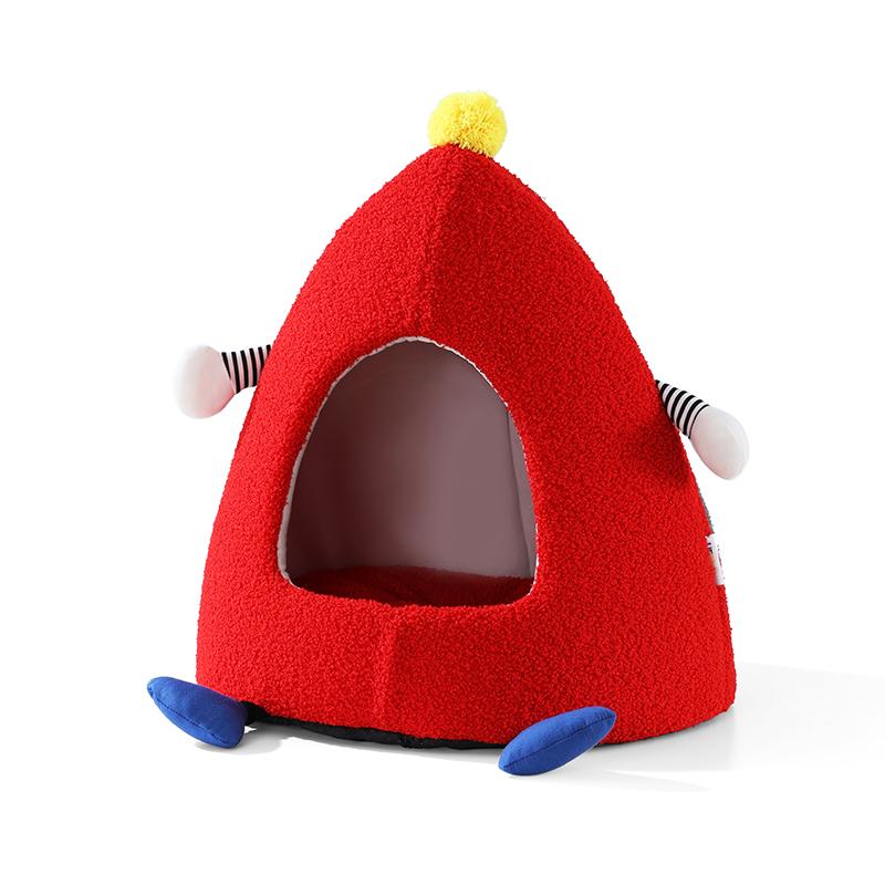 

Pet litter creative Christmas cat litter winter warm puppy litter closed cat house universal in all seasons forWithin 7.5 kg