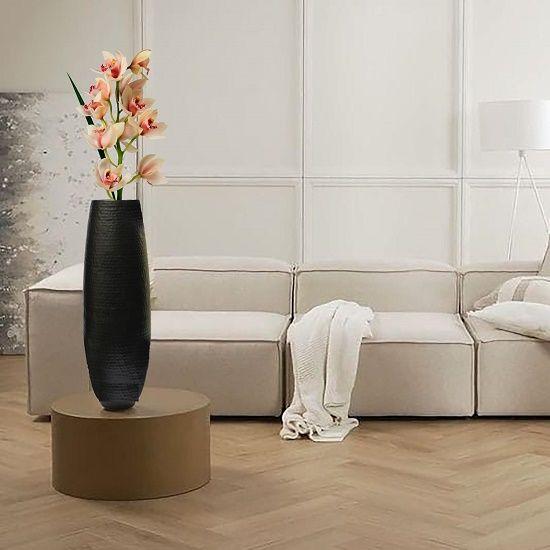 24-Inch Tall Hammered Iron Floor Vase - Handcrafted Decorative Accent for Modern Home, Living Room, Office, and Event Décor