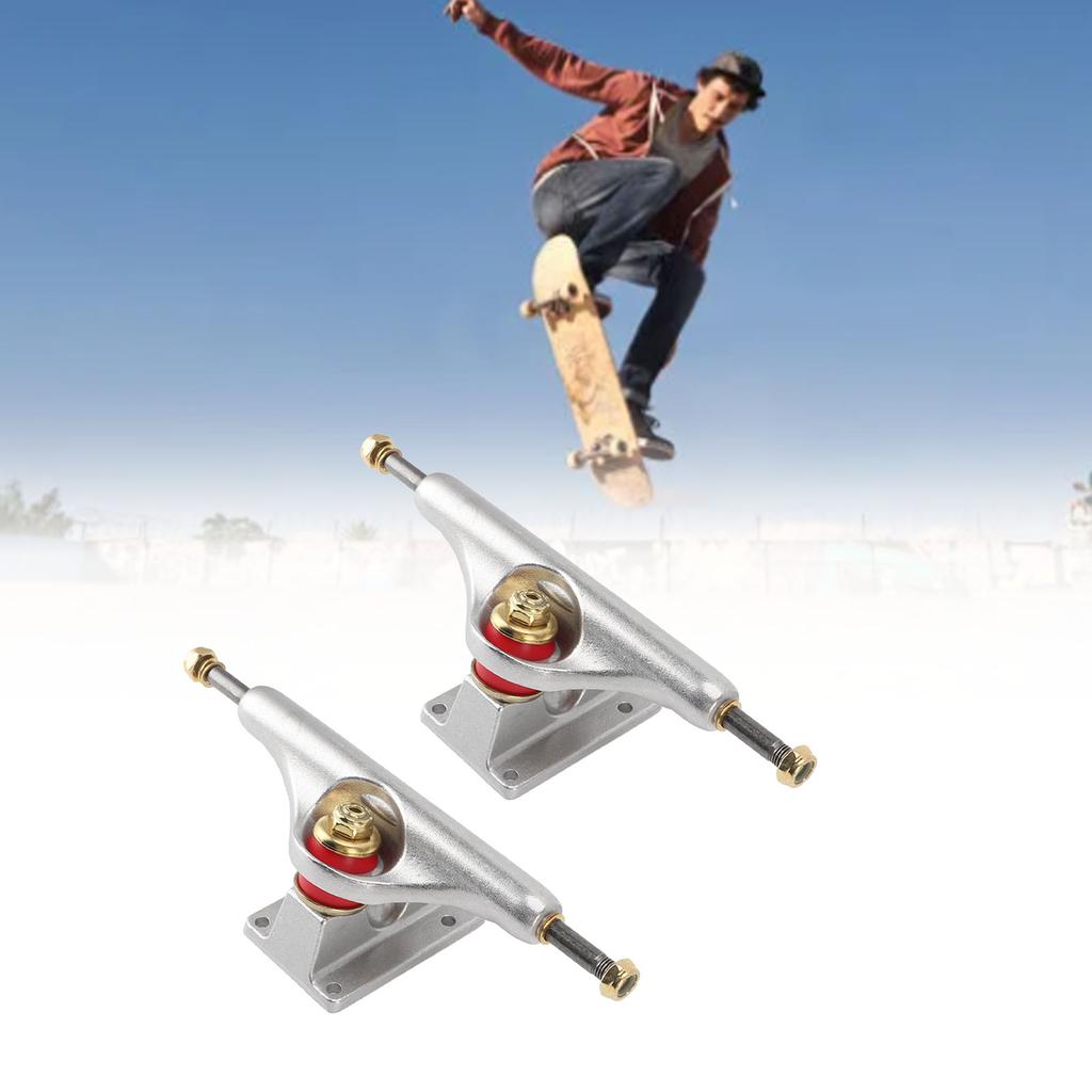 2pcs 5.5in Hollow Skateboard Trucks Aluminium Alloy Shock Absorbing Skateboard Bridges