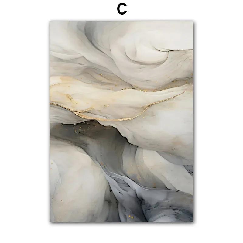 Nordic Abstract Marble Grain Flowers Landscape Wall Art Canvas Painting Posters and Prints for Living Room Home Decor