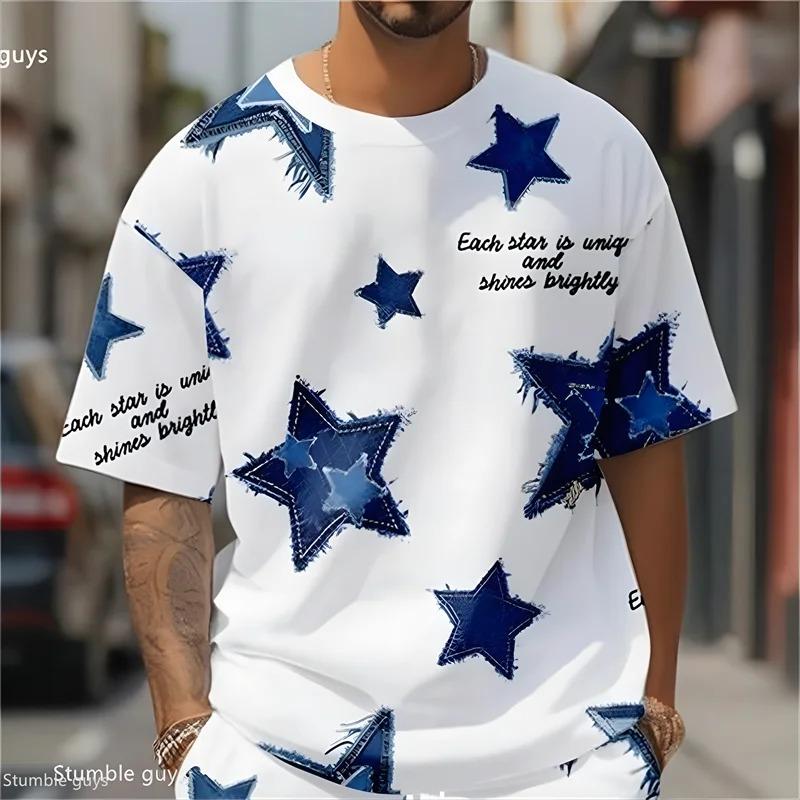Summer Men s Oversized Sports Jersey T-Shirt L