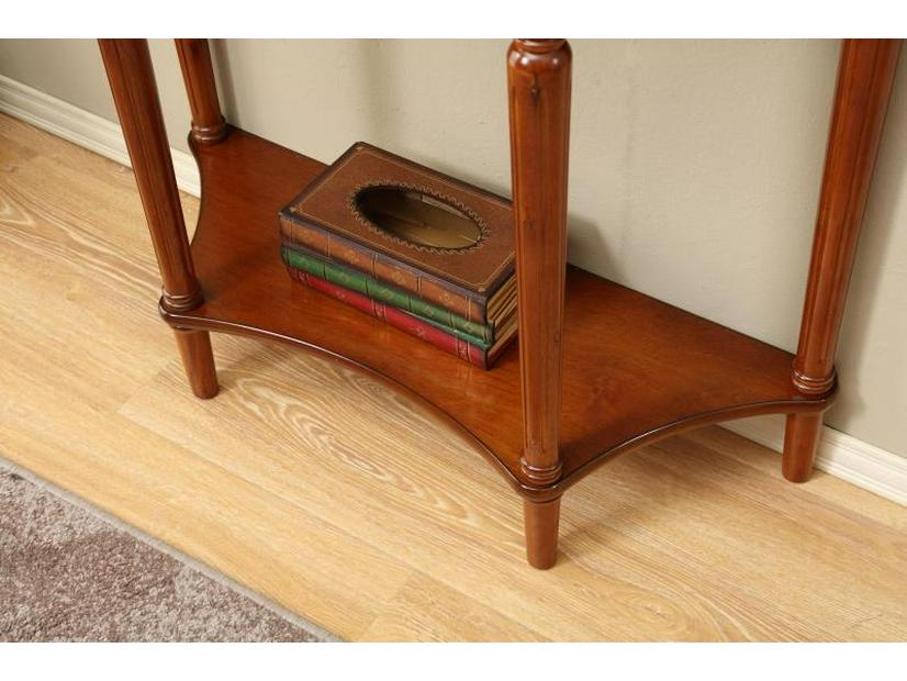 European Solid Wood Console Cabinet, Long Hallway Table, Semicircular New Chinese Style