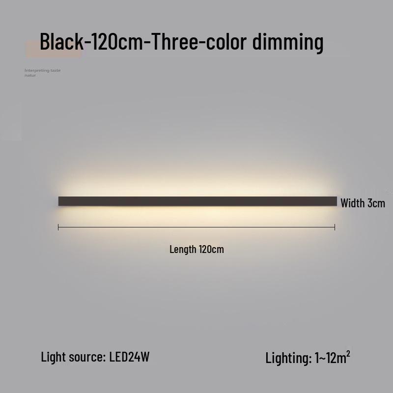 Minimalist Modern Long Strip Wall Lamp for Bedroom, Living Room, or Sofa Side