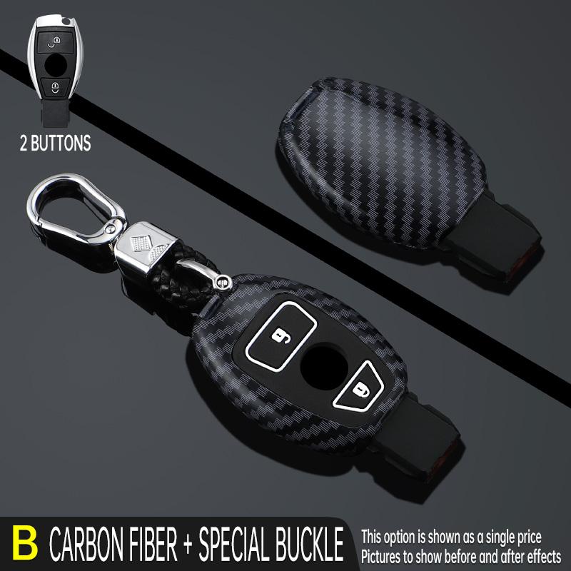 Suitable Abs Carbon Fiber Car Key Case Cover For Mercedes Benz A B C Class Gls Gla Glk Glc Cls Cla Amg W204 W205 W212 W463 W176