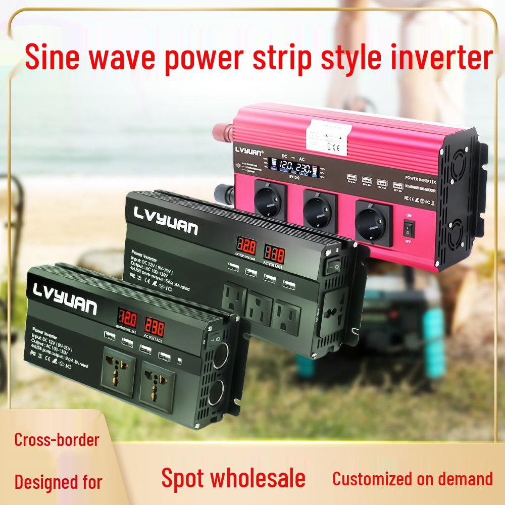 Lvyuan 12V/24V To 220V Modified Sine Wave Car Inverter, 500W-4000W Power Strip Style