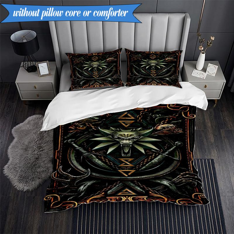 wizard dragon 3pcs K-pop music group Bedding set,Ideal for Bedroom, Dormitory,Including Duvet Cover And 2pcs Pillowcases,Fan gifts