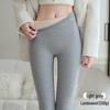 Women's High-Waist Brushed Warm Pants - Autumn Winter Elastic Skinny Fit, Butt-Lifting, Cold Protection Versatile Base Layer.
