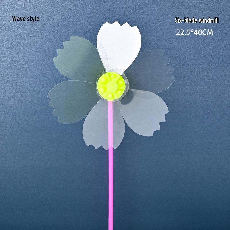 Large Transparent PVC Rotating Windmill - DIY Handmade for Children Outdoor Decoration