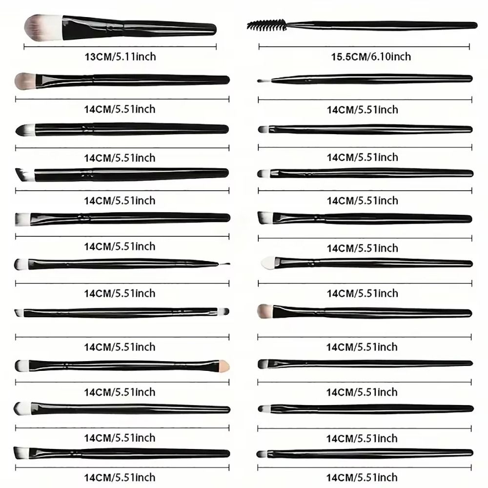 20Pcs/Set Cosmetic Foundation Makeup Brush Set Soft Fluffy Cosmetic Brushes Kit for Cheeks Eye