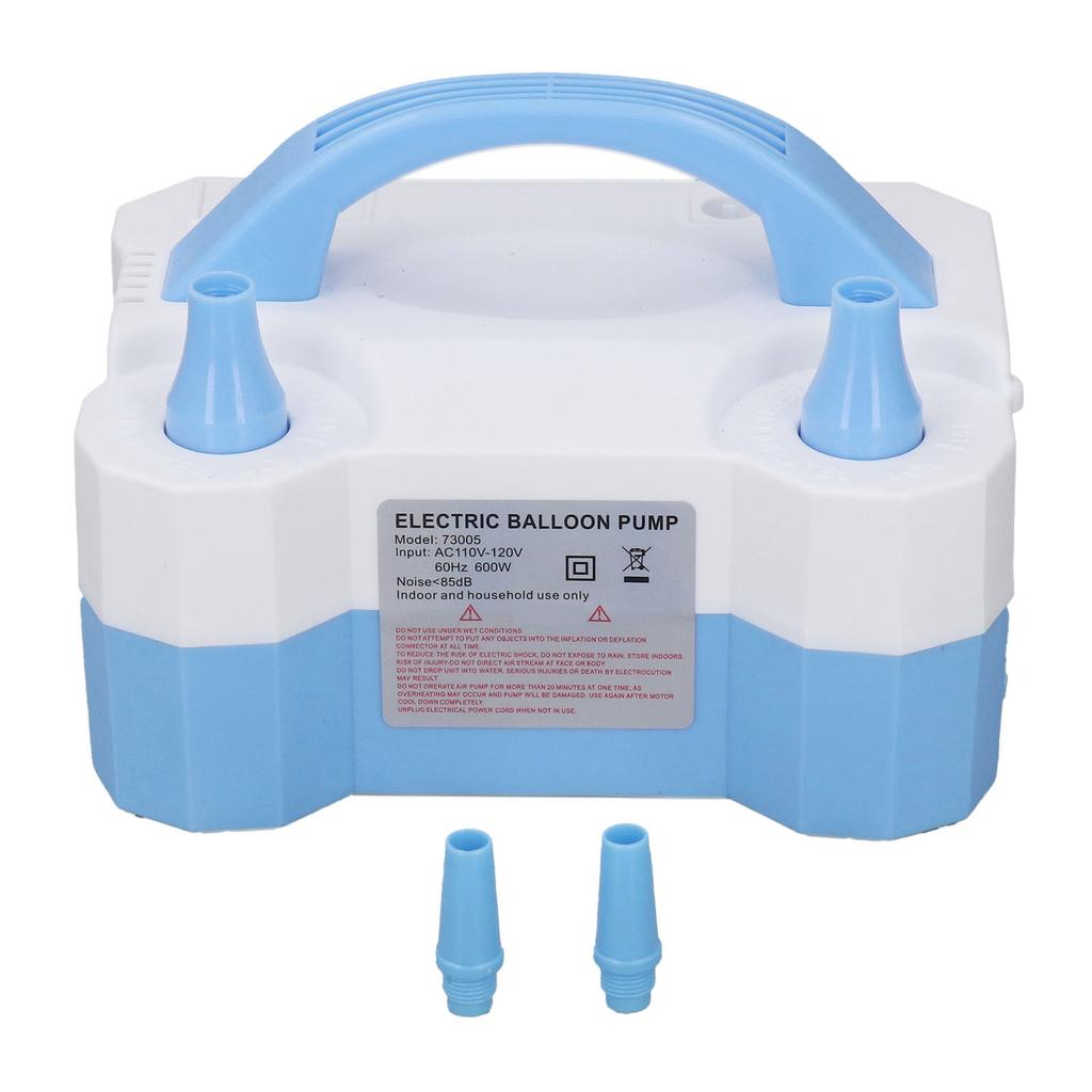 Electric Balloon Pump Portable Dual Nozzle Blower Air Inflator Time Saving for Decoration Party