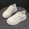 Platform White Shoes Women's Shoes Early Spring New Heightening Board Shoes Versatile Leather Casual Shoes Women's Sports Shoes