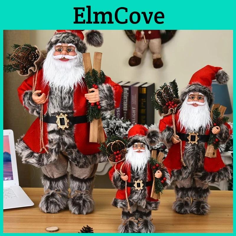 Christmas New Years Decorations 2021 Gift Santa Claus Doll High Grade Navidad Home Ornaments Childrens Toy Gifts 304560 Cm